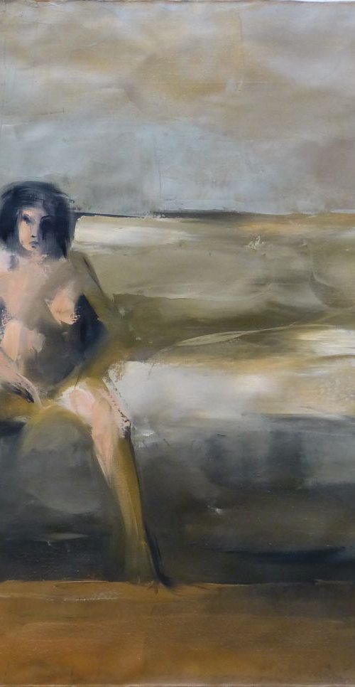Nude on the Sofa, oil on canvas, 64x80 cm by Frederic Belaubre