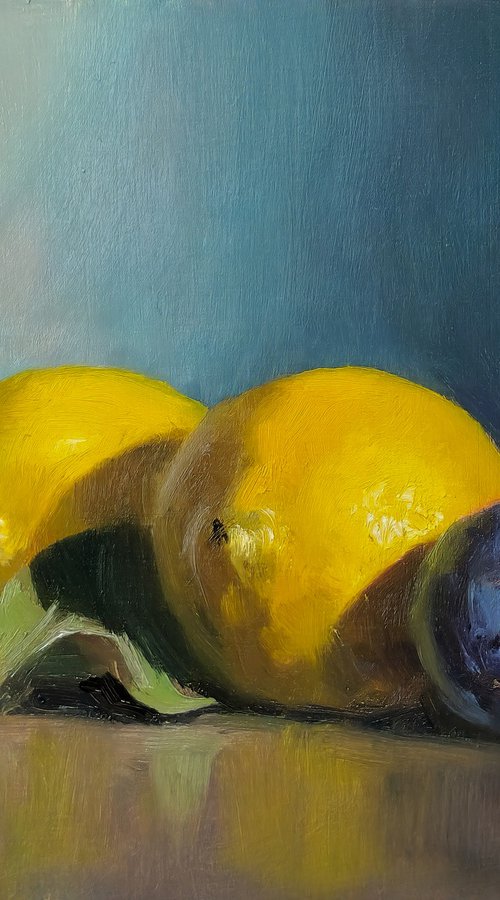 Lemons and Plum by Pascal Giroud