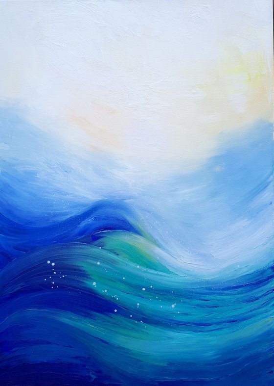 Turquoise wave (50x70cm)