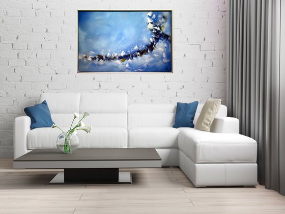 Blue Spirit  - Abstract Art - Acrylic Painting - Canvas Art - Framed Painting - Abstract Sea Painting - Ready to Hang