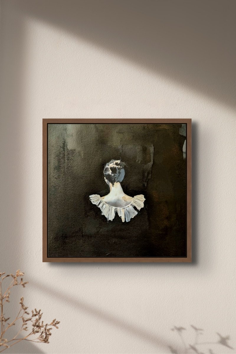 Photorealistic Portrait Watercolour By Anat Wegier, 8 X 8, Vanishing Act, Original Artwork