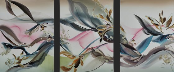 The Flow of Living Color Triptych
