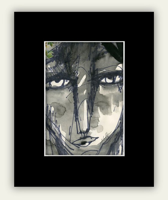 I Have A Secret Collection 1 - 4 Abstract Face Artworks by Kathy Morton Stanion