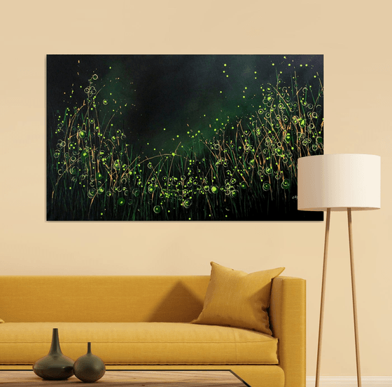 Notturno Regale #6  - Extra large original abstract floral landscape