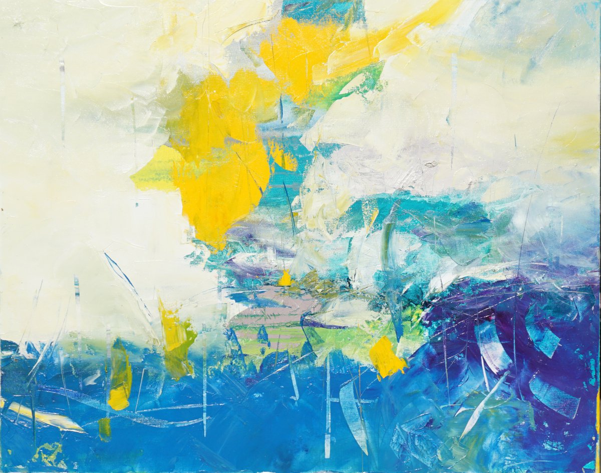 Abstract Oil Painting By Jelena B, 30 X 24, Ash 30X24In (~76X60Cm), Original Artwork