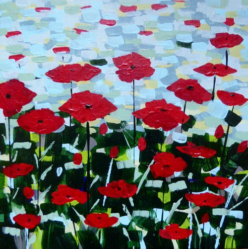 Patchwork Poppies by Elaine Allender
