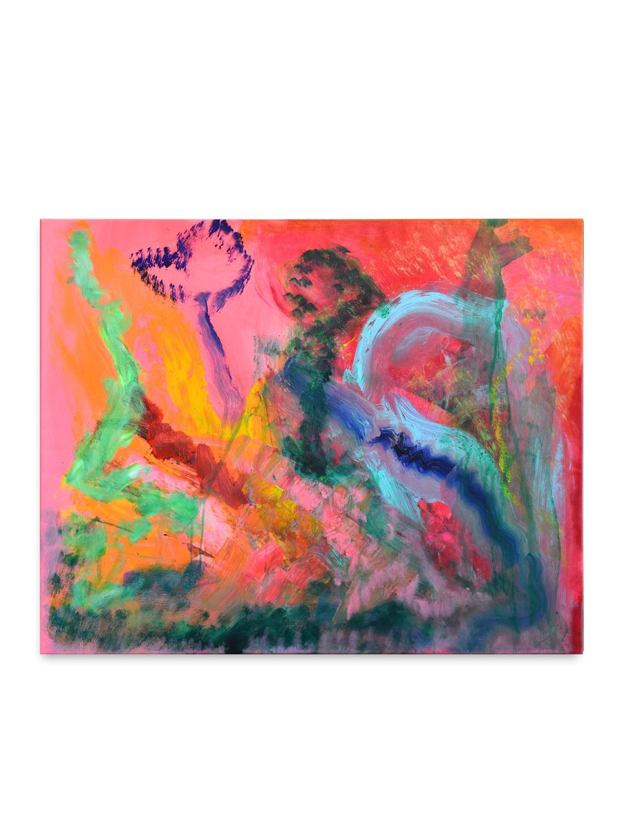 Abstract Acrylic Painting By Sebastian Merk, 39 X 31", Euphoria, Original Artwork