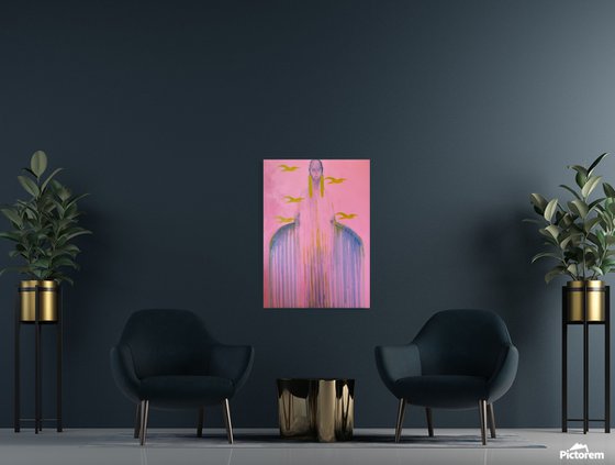 Jewelry and birds in pink