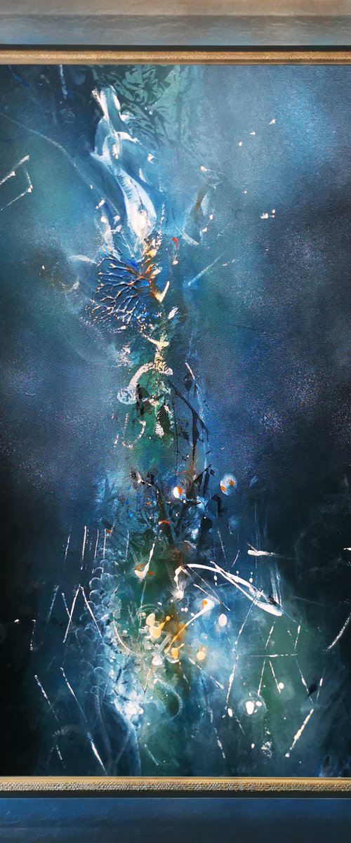 Fascinating framed unique enigmatic energy light abstract still life Kloska by Kloska Ovidiu