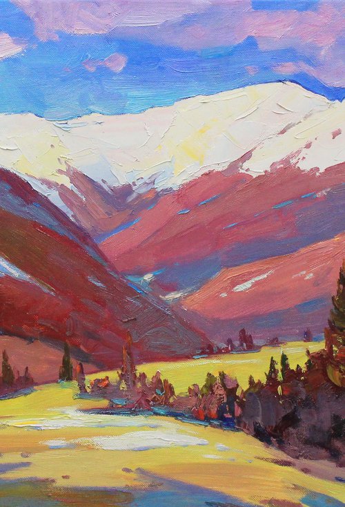 Silence in the mountains by Alisa Onipchenko-Cherniakovska