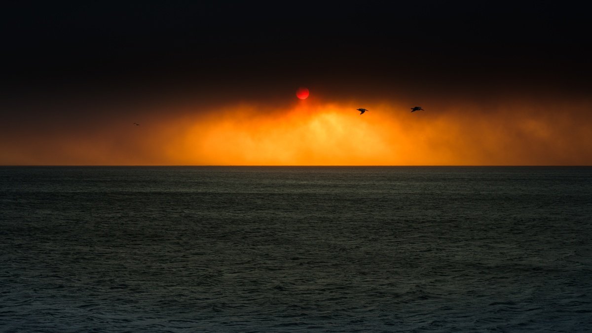 Photorealistic Landscape Photograph By Harv Greenberg, 43 X 24, Firestorm I, Original Artwork