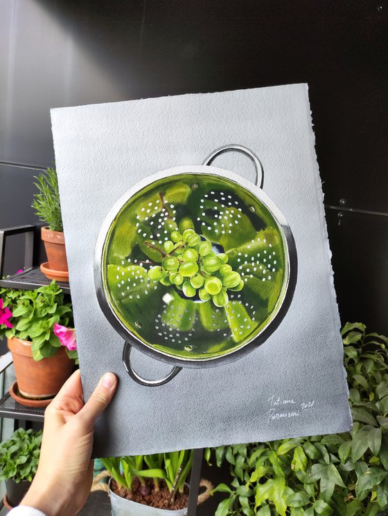 Diptych - colanders with fruits