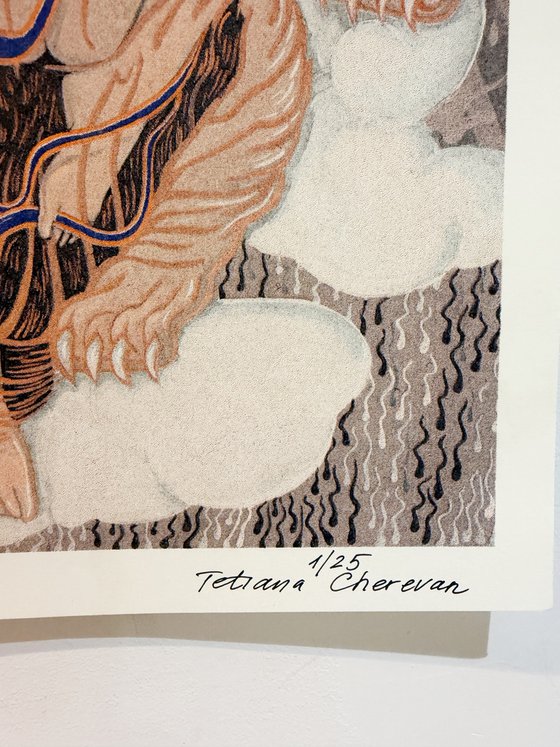 Fragment of myth Risograph Print