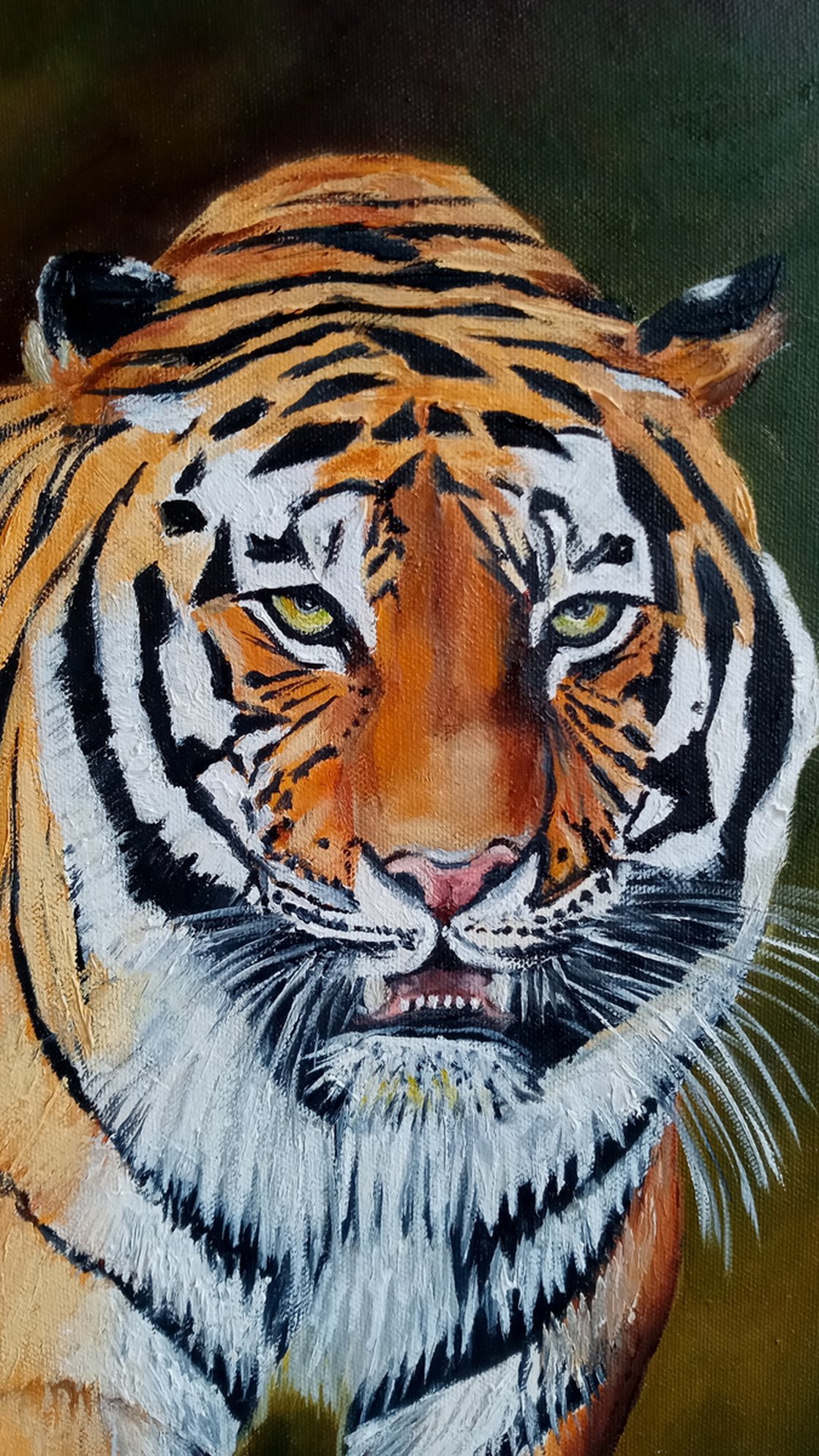 Wild Delight, store Original Oil Painting, One of a Kind, Tiger