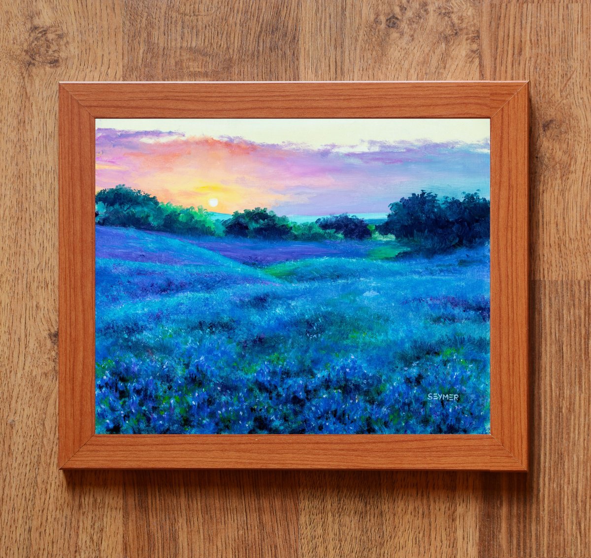 F4号】good blue(spelling) 油絵 oil painting F4号】good blue