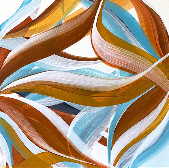 Ocher and Sky blue shades