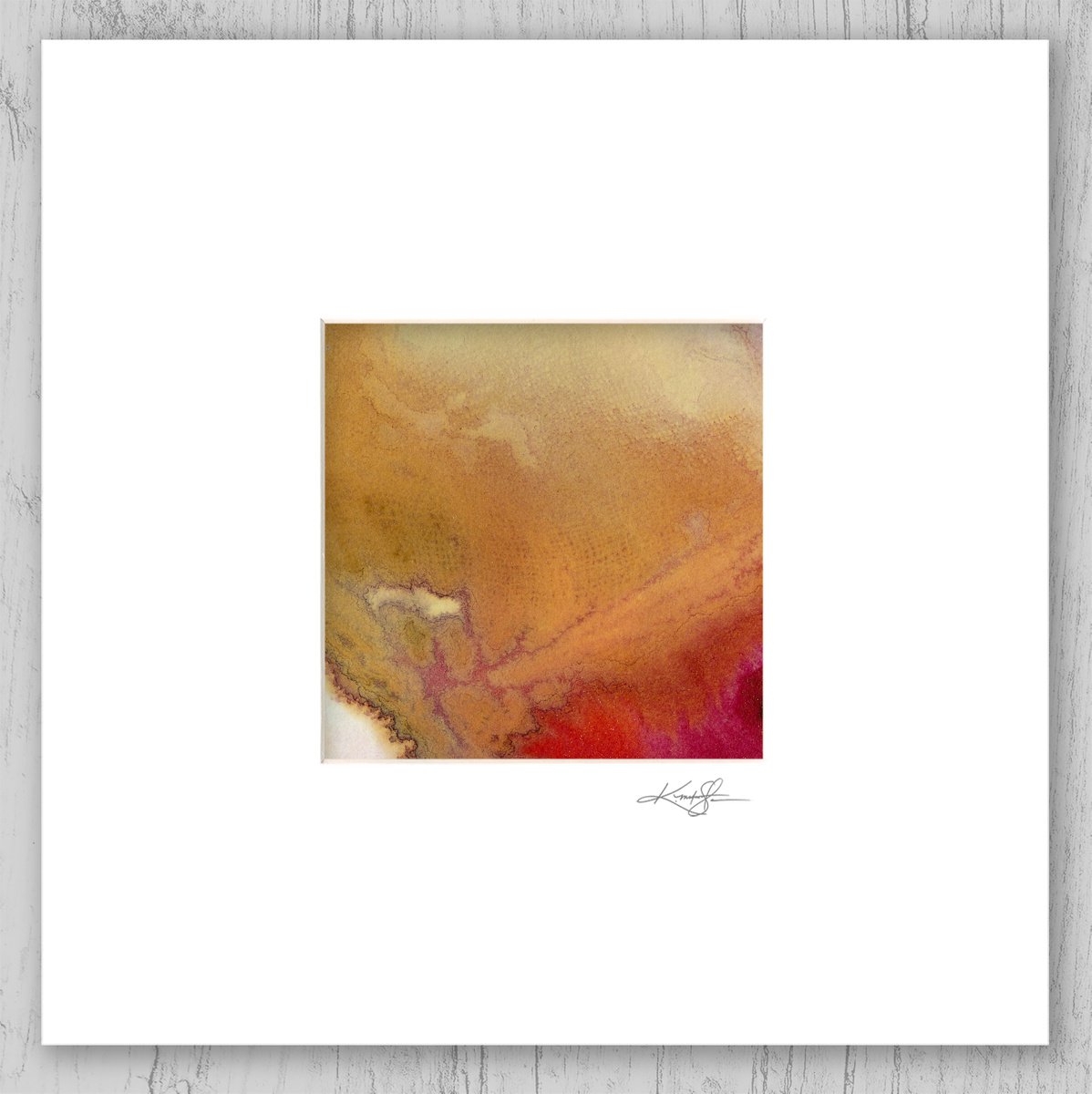 A Soft Prayer - Watercolor Abstract Painting in mat by Kathy Morton Stanion by Kathy Morton Stanion