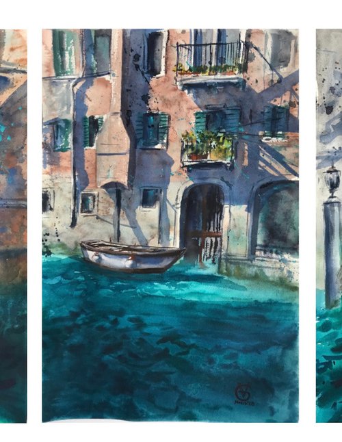 VENICE - triptych by Valeria Golovenkina