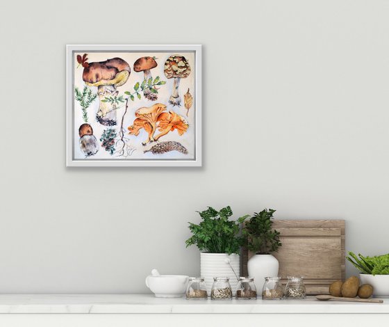 Gifts of the forest - original watercolor mushrooms collection