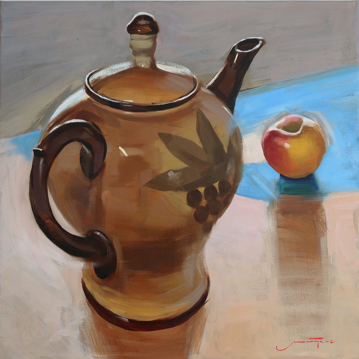 Oil Painting , Conversation By Nikita Maksimchuk, 24 X 24, Artwork For Sale On Artfinder
