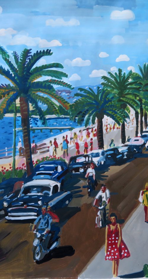 Cannes 1950s - Baie des Anges by Stephen Abela