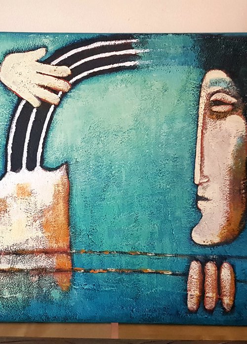 Aqua cello (Reserved) by Zhana Viel