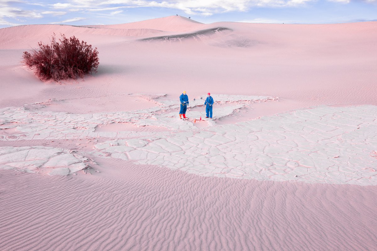Surrealistic Landscape Photograph By Tabita Pietsch, 30 X 20", Fishing, Original Artwork