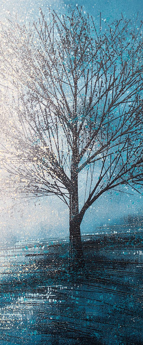 Tree In Morning Mist by Marc Todd