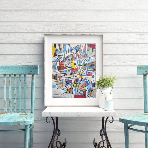 Blue King - Abstract painting