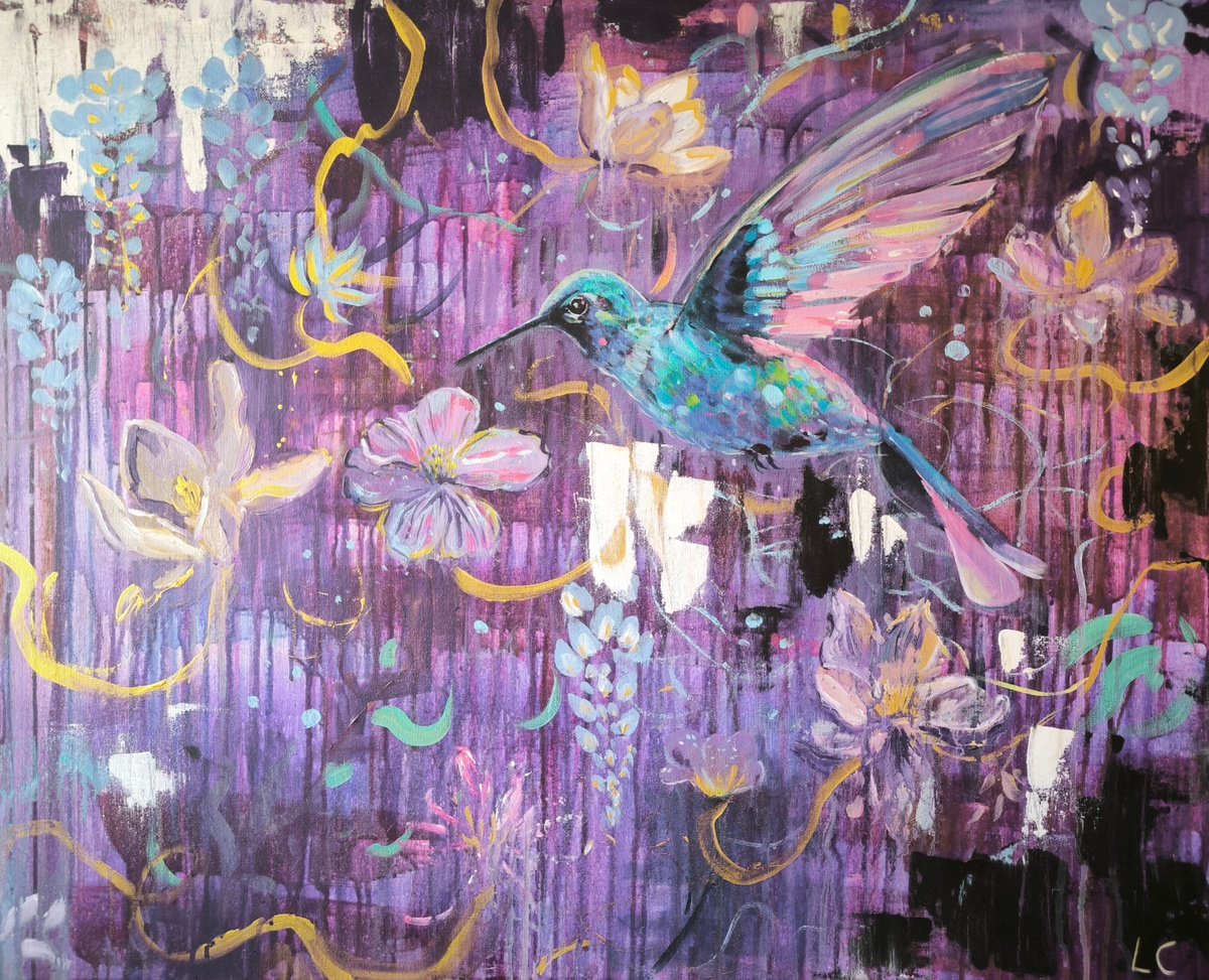 Cosmic Bird By Linda Clerget, 31 X 24, Artwork For Sale On Artfinder