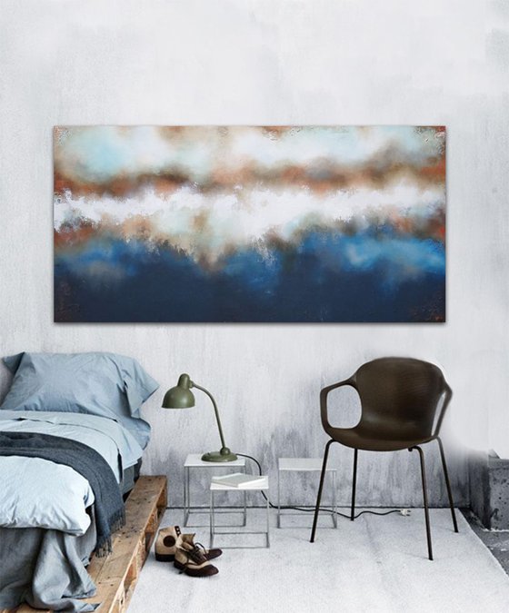 blue flows (140 x 70 cm)