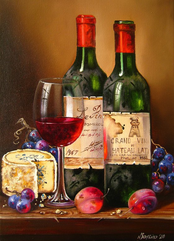 Wine, Cheese, and Fruit