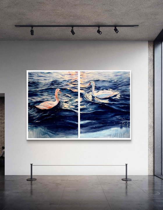 “A Winter Pas de Deux”, diptych