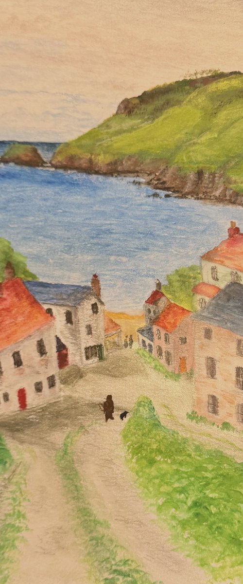 Cornwall - Coast Town by Alan Horne Art Originals