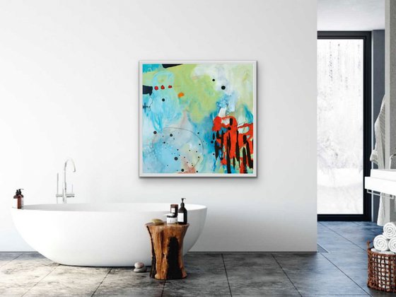 Entends-tu le carillon? - Original bold abstract on canvas - Ready to hang