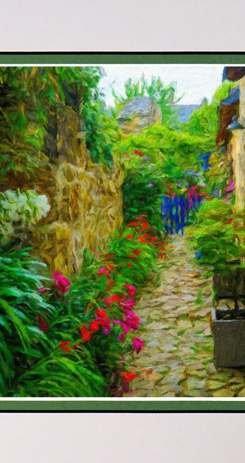 Up the Garden Path five in the style of Monet, Van Gogh by Robin Clarke