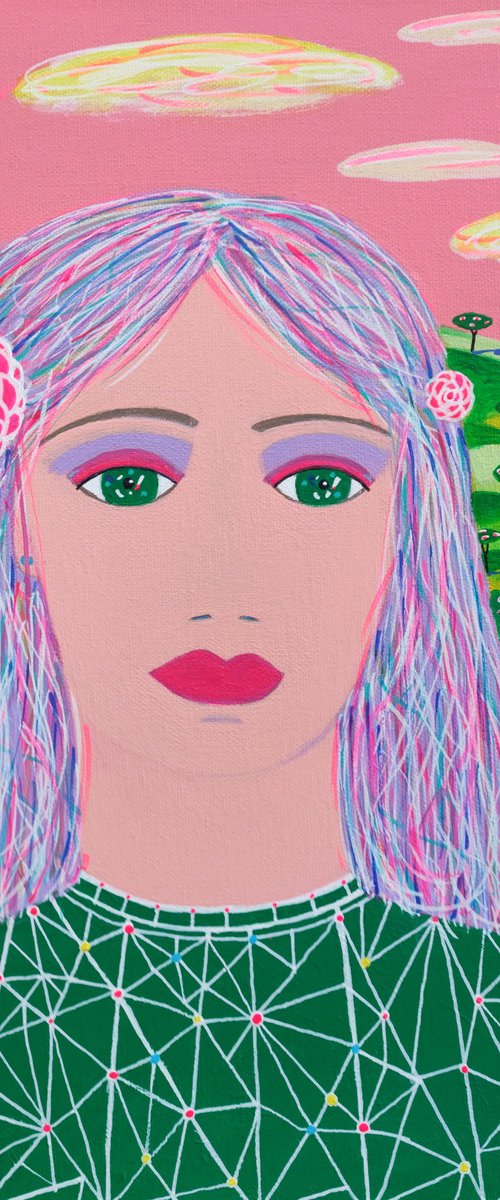 Girl Who Lived In Pastel Sky by Katrina Avotina