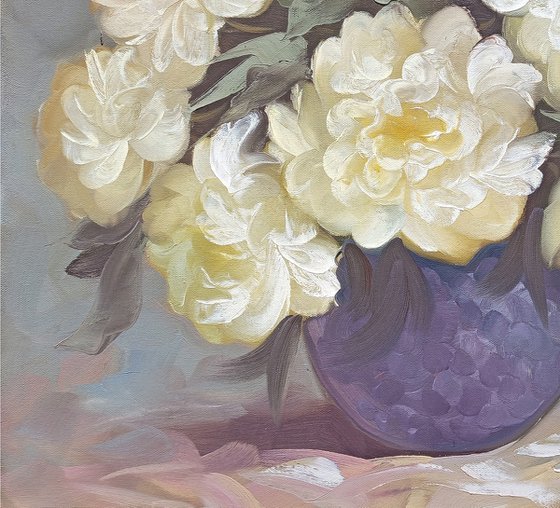 White peonies