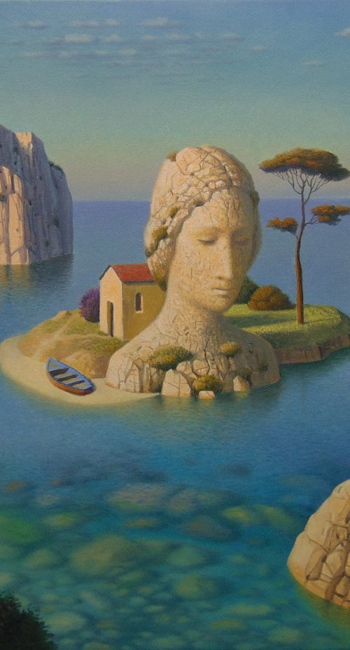 Small island 20"x26" by Evgeni Gordiets