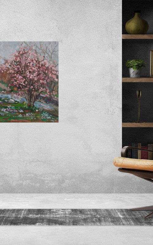 LANDSCAPE "Blooming tree" by Olena Kolotova