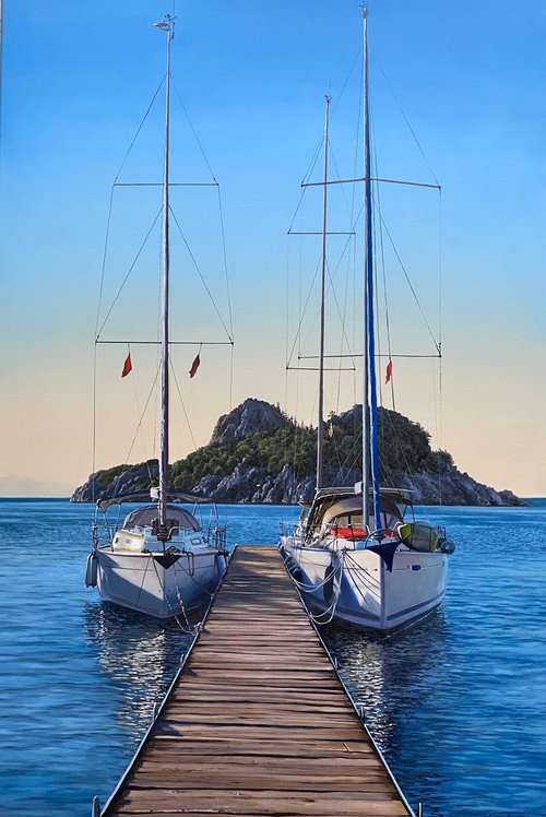 Yachts in Ciflic. Turkey by Igor Dubovoy
