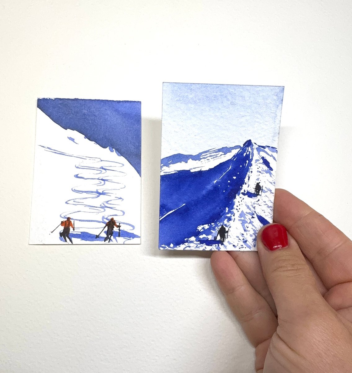 ACEO. ON THE TOP OF MOUNTAIN by Yuliia Sharapova