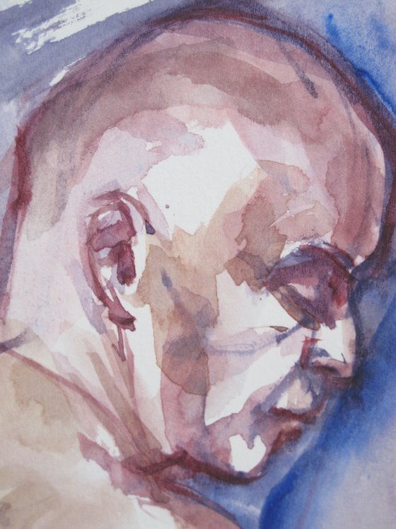 Seated male nude
