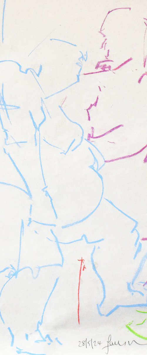 Female Nudes Drawing - No 649 by Ian McKay