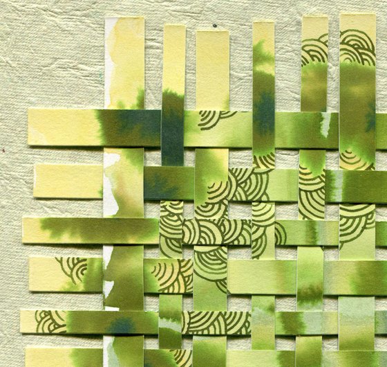 River waves - paper weaving collage