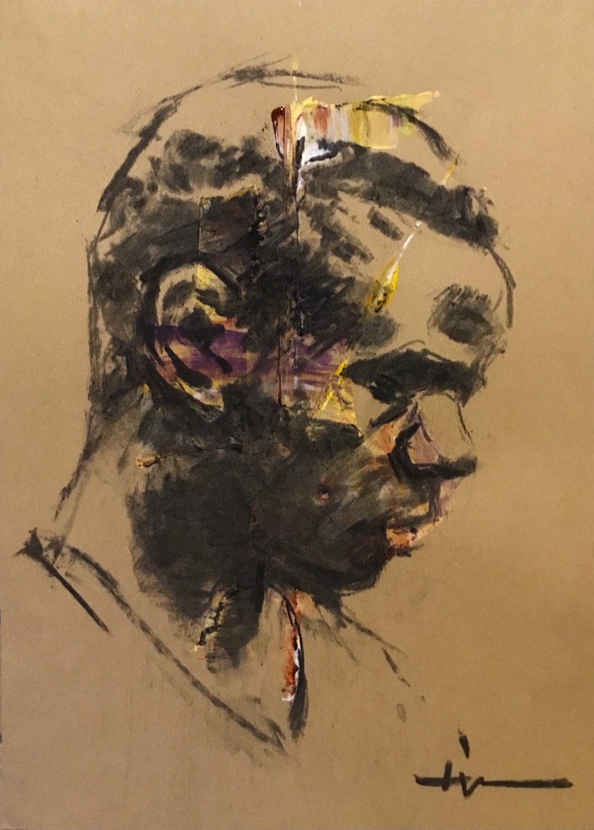 Expressive Charcoal Drawing , In Front Of Antonio By Dominique Deve, 8 X 11, Artwork For Sale On Artfinder