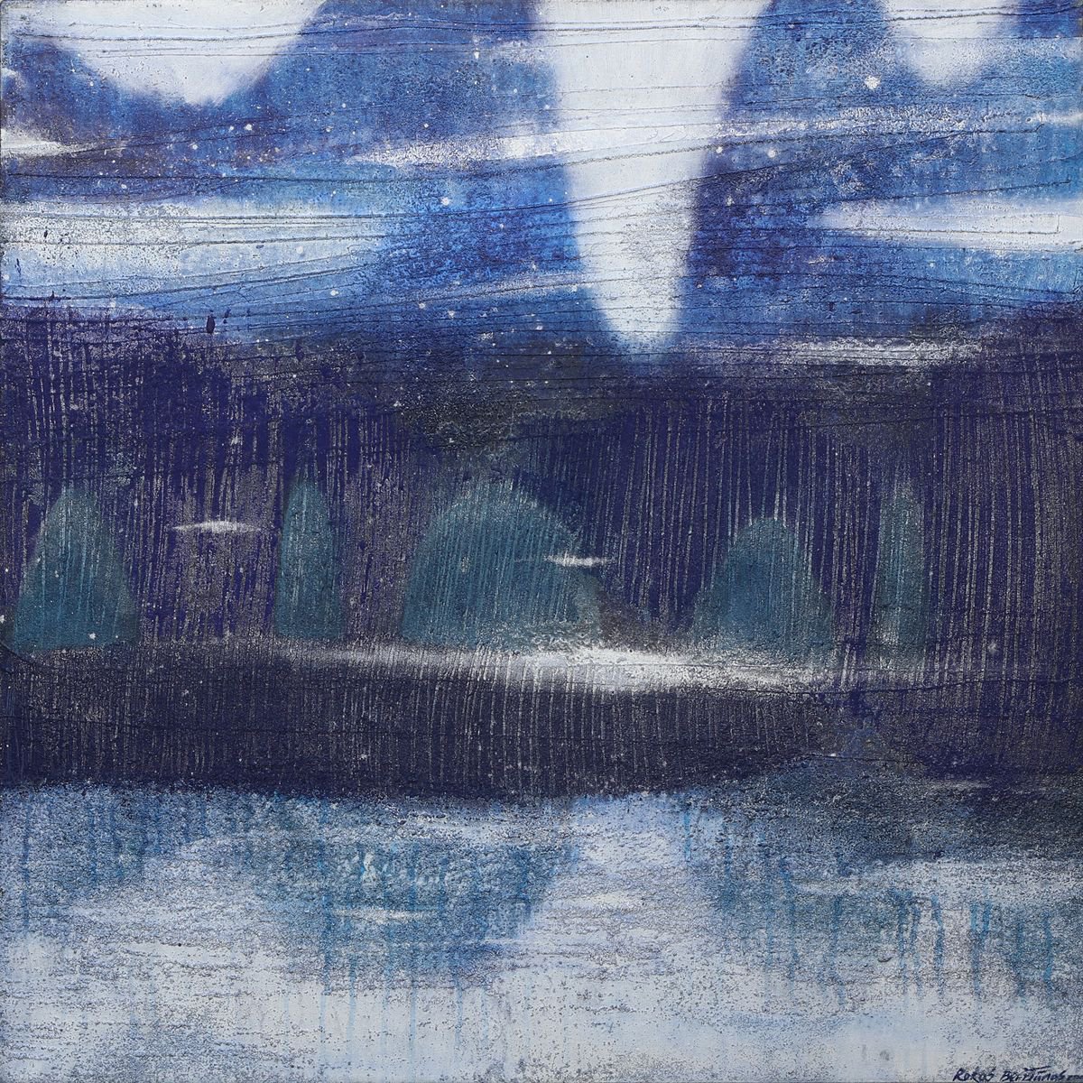 Abstract Acrylic Painting By Rokas Berziunas, 35 X 35", No. 79 (90X90), Original Artwork