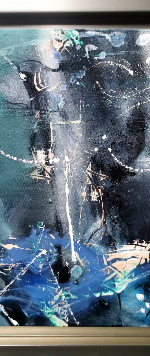 Framed enigmatic and sublime mindscape enigma of creation master O Kloska by Kloska Ovidiu