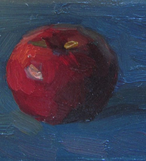 Apple(dark blue) by Viktoriia Pidvarchan