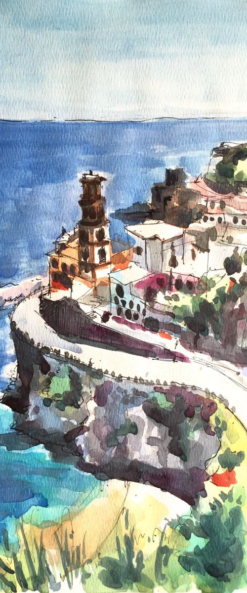 Along the Sunny Coast, Amalfi Coast - Italy by Joseph Peter D'silva